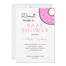 Niedlich Pink Donut Miss eine Babydusche