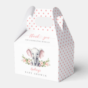 Niedlich Pink Elephant Kleine Peanut Baby Dusche Geschenkschachtel