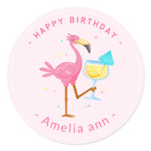 NIEDLICH PINK FLAMINGO GLÜCKLICH BIRTHDAY MIRL
