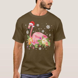 Niedlich Pink Flamingo Weihnachtsmannmütze Weihnac T-Shirt
