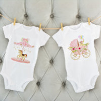 Niedlich Pink Floral Baby Pony Carousel