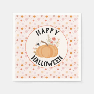 Niedlich Pink Floral Halloween Serviette