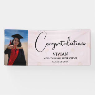 Niedlich Pink Foto Herzlichen Glückwunsch Banner