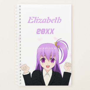 Niedlich pink fröhlich Anime Girl Japanisch 2026 Planer