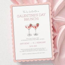 Niedlich Pink Galentine's Day Girly Brunch Party