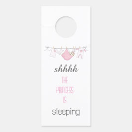 Niedlich Pink Girl Baby Schlafkleidung Türanhänger