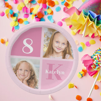 Niedlich Pink Girl Foto Custom Kindergeburtstag Pa Pappteller