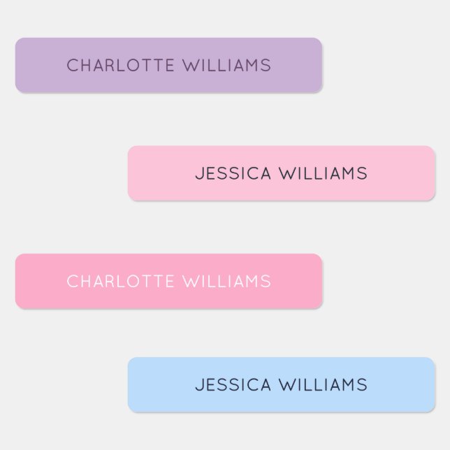 Niedlich Pink Girls zurück zur Schule Wasserfeste  Etiketten (Gruppe)