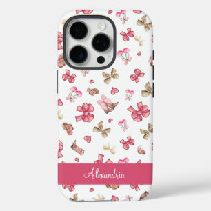 Niedlich Pink Girly Cowgirl Coquette Personalisier iPhone 16 Pro Hülle