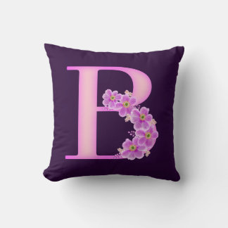 Niedlich Pink Glittery Floral Kissen
