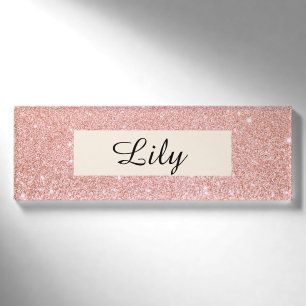 Niedlich Pink Glitzer Beauty Salon Namenschild