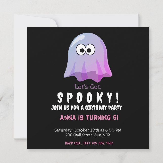 Niedlich Pink Google Eyes Ghost: Spooky & Whimsica (Vorderseite)