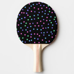 Niedlich Pink Green Blue Lila Stars Muster Tischtennis Schläger