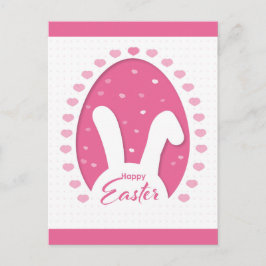 Niedlich Pink Happy Ostersonnige Herzen Postkarte