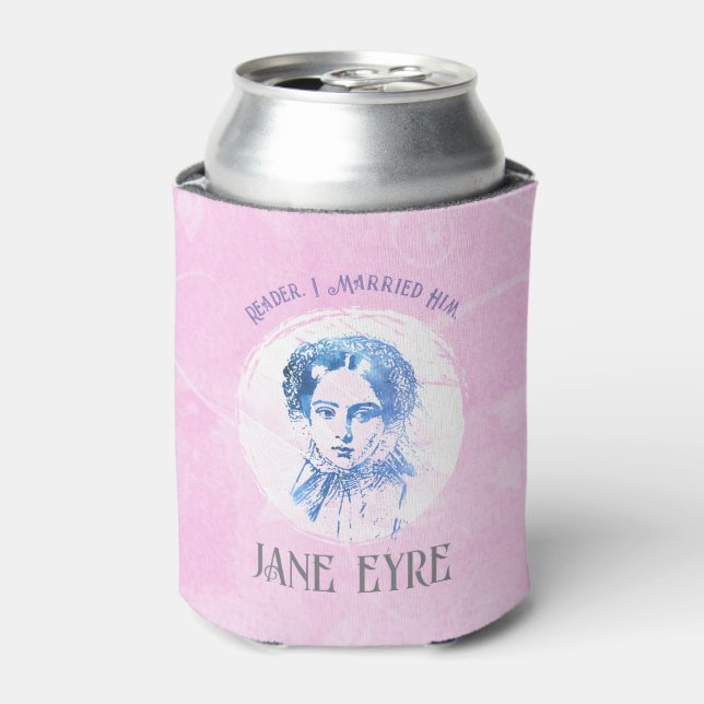 Niedlich Pink Jane Eyre Portrait Reader I Verheira Dosenkühler (Kanne Vorderseite)