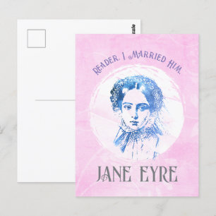 Niedlich Pink Jane Eyre Portrait Reader I Verheira Postkarte