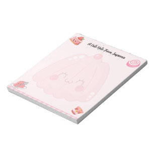 Niedlich Pink Jelly Desserts Notizblock