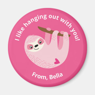 Niedlich Pink Kids Valentine Magnet