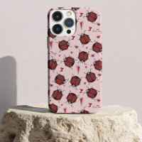 Niedlich Pink Ladybug Hearts Liebe Bug Illustratio