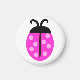 Niedlich Pink Ladybug Magnet