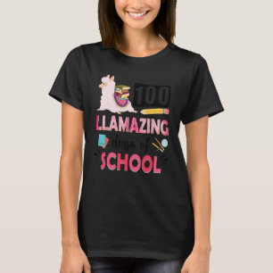 Niedlich Pink Lama 100. Schultag 100 Tage Nr. T-Shirt