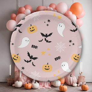 Niedlich Pink Little Boo Halloween-Party Pappteller