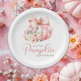 Niedlich Pink Little Pumpkins Kinderdusche Pappteller