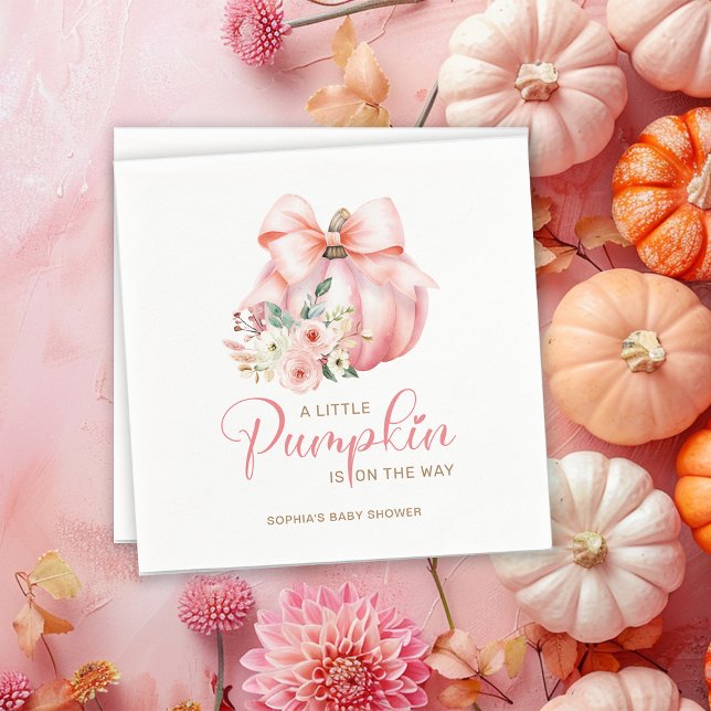 Niedlich Pink Little Pumpkins Kinderdusche Serviette (Von Creator hochgeladen)