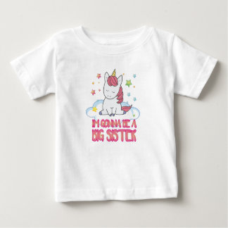 Niedlich Pink Magical Unicorn Ich werde eine große Baby T-shirt