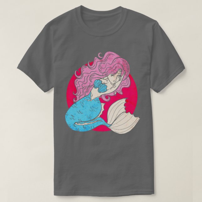 Niedlich Pink Mermaid T-Shirt (Design vorne)