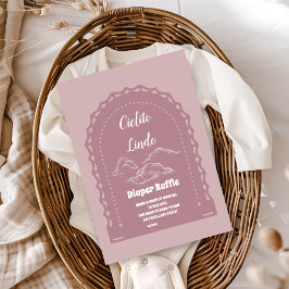 Niedlich Pink Mexican Cielito Lindo Diapper Raffle Begleitkarte