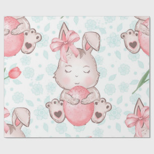 Niedlich Pink Ostersonne Geschenkpapier