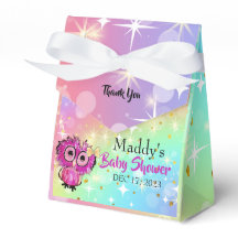 Niedlich Pink Owl Stars Twinkle Danke Babydusche