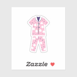 Niedlich Pink Pajamas Aufkleber