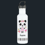 Niedlich Pink Panda Edelstahlflasche<br><div class="desc">Eine niedliche pinkfarbene Flasche mit Panda. Ideal für den Alltag oder für die Rückkehr in die Schule Essentials. Personalisieren Sie es mit dem Namen Ihres Mädchens. Auch macht ein lustiges Geburtstagsgeschenk,  oder Geburtstagsparty Gunst. Entworfen für Sie von BlackBerry Boulevard.</div>