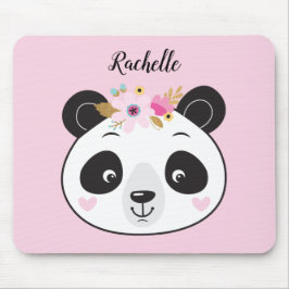 Niedlich Pink Panda Face Girl Personalisiert Mousepad