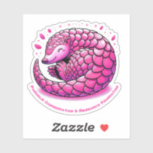 Niedlich Pink Pangolin Sticker