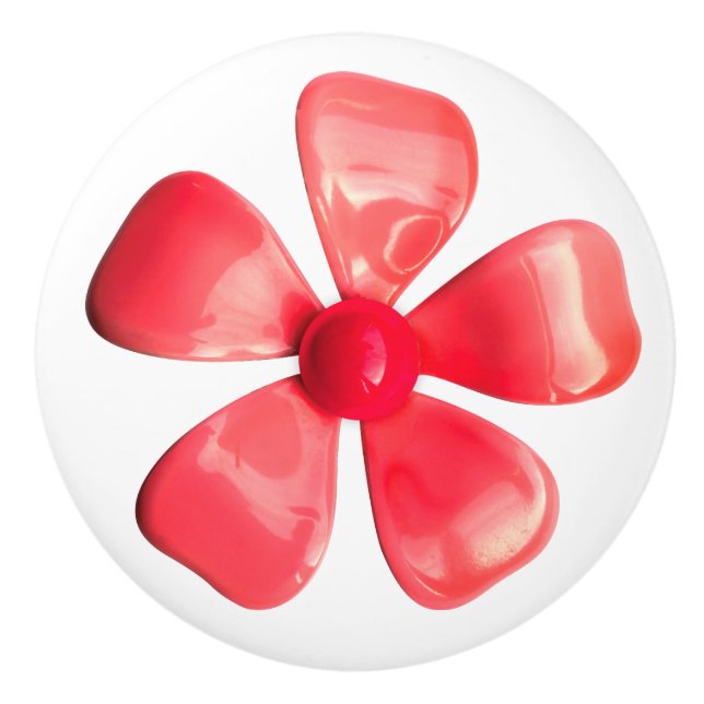 Niedlich Pink Peach Daisy Blume Blumenfrühling Som Keramikknauf (Vorderseite)