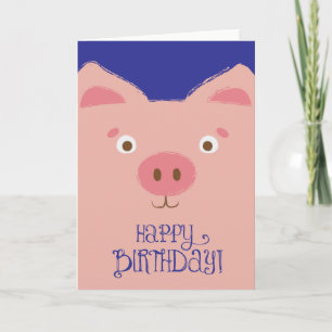 Niedlich Pink Pink Birthday Card Karte