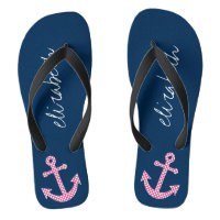 Niedlich Pink Polka Dot Anchor mit Individuelle Na