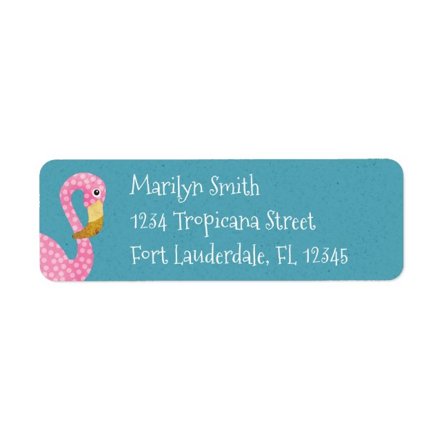 Niedlich Pink Polka Dot Flamingo (Vorne)