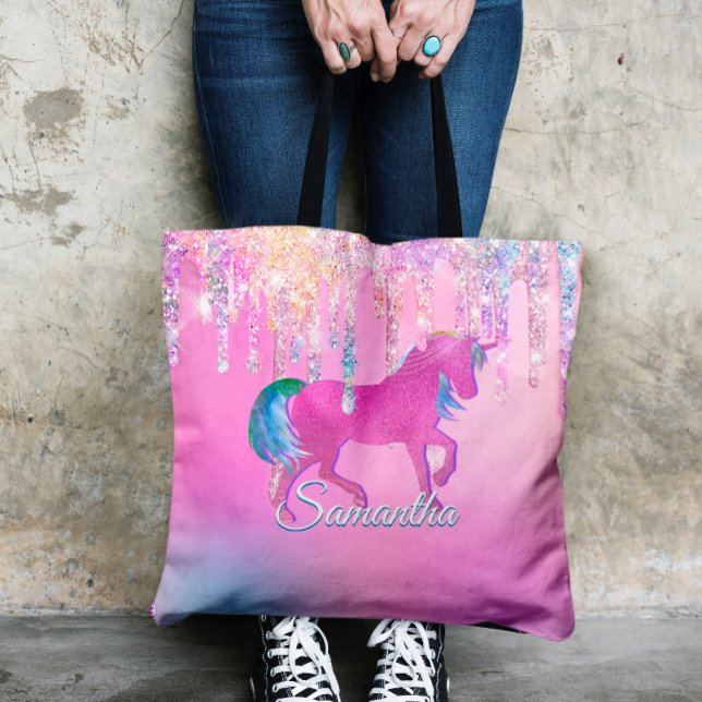 Niedlich Pink Rainbow Einhorn Glitzer Tropfen Mono (Von Creator hochgeladen)