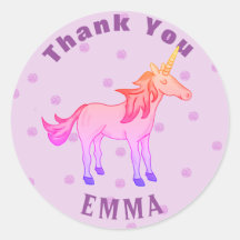 Niedlich Pink Rainbow Unicorn Vielen Dank