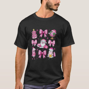 Niedlich Pink Santa Teacher Weihnachts Coquette Bo T-Shirt