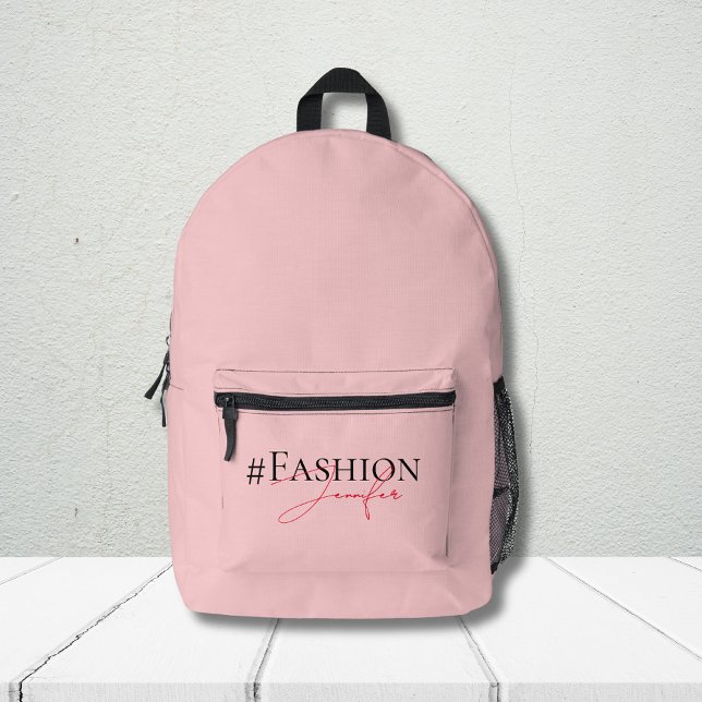 Niedlich Pink Stilvoll Personalisiert Bedruckter Rucksack (Von Creator hochgeladen)