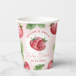 Niedlich Pink Strawberry Baby Dusche Pappbecher