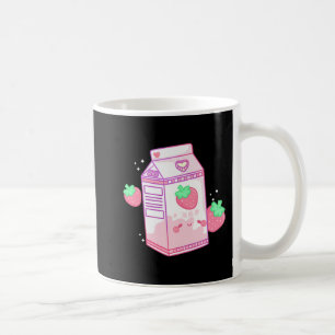 Niedlich Pink Strawberry Milk Japanisch Kawaii Ret Kaffeetasse
