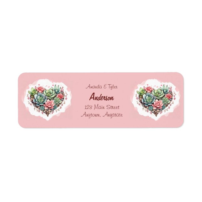 Niedlich Pink Sukkuline Herzklopfen Valentinstag (Vorne)