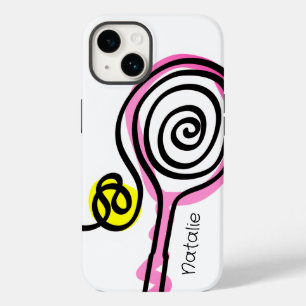 Niedlich-pink-Tennisschläger Case-Mate iPhone 14 F Case-Mate iPhone 14 Hülle