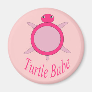 Niedlich Pink Turtle Babe Magnet